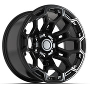 Set(4) 18x9 DF03 Gloss Black - 6x139.7 -12ET with 275/65r18 Ironman All Country AT-X Tires &amp; TPMS
