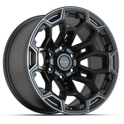 18x9 DF03 Satin Black with Dark Satin Charcoal 2-Tone - 6x139.7 -12ET