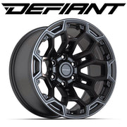 Set(4) 18x9 DF03 Satin Black with Dark Satin Charcoal 2-Tone - 6x139.7 -12ET with 275/65r18 Sailun TerraMax AT2 Tires &amp; TPMS