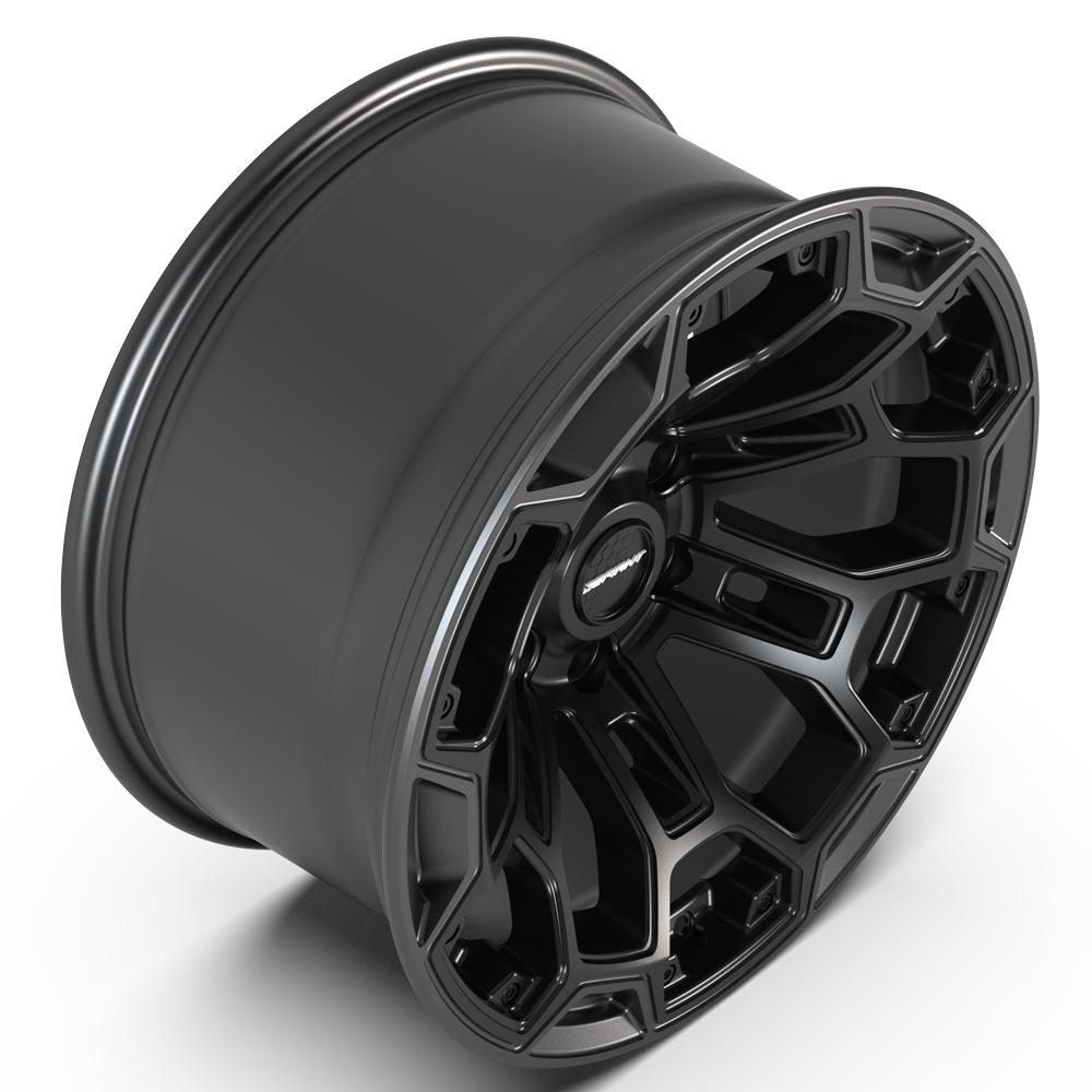18-inch Satin Black with Dark Satin Charcoal 2-Tone Rims fit Ram