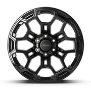 Set(4) 20x9 DF03 Gloss Black - 6x139.7 +12ET