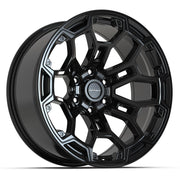DEFIANT DF03 20x9 6x139.7 Gloss Black Wheels 275-55-20 Bridgestone Dueler Alenza HL Plus Tires TPMS SET