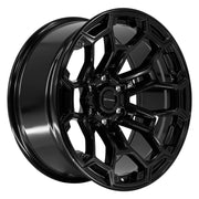 DEFIANT DF03 20x9 6x139.7 Gloss Black Wheels 275-55-20 Bridgestone Dueler Alenza HL Plus Tires TPMS SET