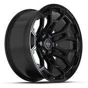 DEFIANT DF03 20x9 6x139.7 Gloss Black Wheels 275-55-20 Bridgestone Dueler Alenza HL Plus Tires SET