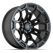 Set(4) 20x9 DF03 Satin Black with Dark Satin Charcoal 2-Tone - 6x139.7 +12ET