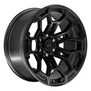 DEFIANT DF03 20x9 6x139.7 Satin Black with Dark Satin Charcoal 2-Tone Wheels 275-55-20 Goodyear Eagle LS2 Tires SET
