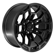 DEFIANT DF03 20x9 6x139.7 Satin Black with Dark Satin Charcoal 2-Tone Wheels 275-55-20 Goodyear Eagle LS2 Tires SET