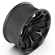 Set(4) 20x9 DF03 Satin Black with Dark Satin Charcoal 2-Tone - 6x139.7 +12ET