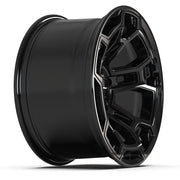17x9 DF03B Gloss Black - 5x127 -12ET