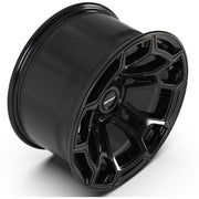 Set(4) 17x9 DF03B Gloss Black - 5x127 -12ET