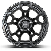 Set(5) 17x9 DF03B Satin Black with Dark Satin Charcoal 2-Tone - 5x127 -12ET with 265/70r17 Sailun TerraMax AT2 Tires