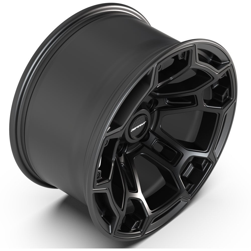 17-inch Satin Black with Dark Satin Charcoal 2-Tone Rims fit Jeep