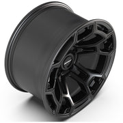 17x9 DF03B Satin Black with Dark Satin Charcoal 2-Tone - 5x127 -12ET