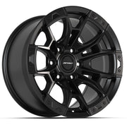 17" DEFIANT Wheels fit Ford F-150 - DF04 Satin Black 17x9, Sailun Tires &amp; TPMS Set