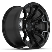Set(4) 17x9 DF04 Satin Black - 6x135 +12ET with 33x12.50r17 Sailun TerraMax RT Tires