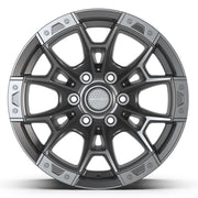 Set(4) 20x9 DF04 Satin Gunmetal - 6x135 +12ET with 275/55r20 Sailun TerraMax RT Tires &amp; TPMS