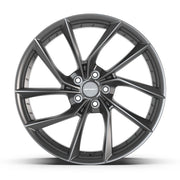 Set(4) 20x9 &amp; 20x10 DF06 Dark Satin Charcoal - 5x114.3 +35ET