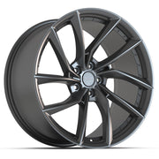 20x10 DF06 Dark Satin Charcoal - 5x114.3 +35ET