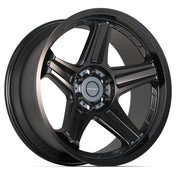 Set(4) 22x10 DF07 Satin Black - 6x139.7 -12ET with 285/45r22 TBB TS-37 AT Tires &amp; TPMS
