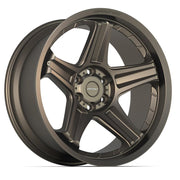 Set(4) 22x10 DF07 Satin Bronze - 6x139.7 -12ET with 33x12.50r22 TBB TS-57 RT Tires