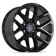 Set(4) 20x9 DF17A Gloss Black - 6x139.7 +18ET with 275/55r20 TBB TS-37 AT Tires