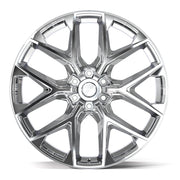 Set(4) 24x10 DF17A Chrome - 6x139.7 +18ET with 295/35r24 Sailun Atrezzo SVR LX+ Tires