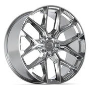 Set(4) 24x10 DF17A Chrome - 6x139.7 +18ET with 295/35r24 Sailun Atrezzo SVR LX+ Tires