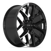 Set(4) 22x9 DF17B Gloss Black - 6x139.7 +18ET with 285/45r22 Sailun TerraMax AT2 Tires