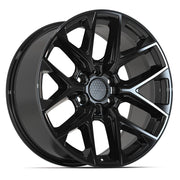 Set(4) 20x9 DF17C Gloss Black - 6x135 +18ET with 275/55r20 TBB TS-37 AT Tires