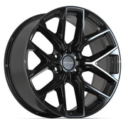 Set(4) 22x9 DF17C Gloss Black - 6x135 +18ET