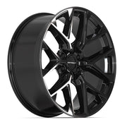 Set(4) 22x9 DF17C Gloss Black - 6x135 +18ET