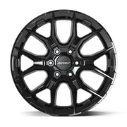 Set(4) 20x9 DF18A Gloss Black - 6x139.7 +18ET with 275/55r20 TBB TS-37 AT Tires