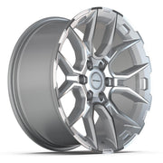 Set(4) 20x9 DF18A Gloss Silver Machined - 6x139.7 +18ET with 275/55r20 TBB TS-37 AT Tires