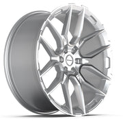 Set(4) 24x10 DF18A Gloss Silver Machined - 6x139.7 +24ET with 305/35r24 Ironman iMove GEN 2 Tires