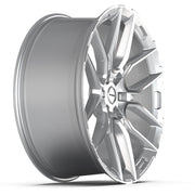 24x10 DF18A Gloss Silver Machined - 6x139.7 +24ET