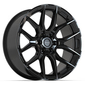 Set(4) 22x9 DF18B Gloss Black - 6x139.7 +18ET with 285/45r22 Sailun TerraMax AT2 Tires &amp; TPMS