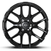 Set(4) 22x9 DF18C Gloss Black - 6x135 +18ET with 285/45r22 Sailun TerraMax AT2 Tires &amp; TPMS