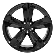 Set(4) 20x9 DG05 Gloss Black - 5x115 +20ET with 245/45r20 Sailun Atrezzo SVA2 Tires &amp; TPMS