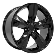20" Replica Wheels fit Dodge Charger/Challenger - DG05 Gloss Black 20x9, Ironman Tires &amp; TPMS Set