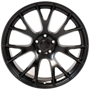 Set(4) 20x10 DG15 Satin Black - 5x115 +18ET with 275/40r20 Sailun Atrezzo SVA2 Tires &amp; TPMS