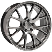 OE Wheels DG69 22x10 5x139.7 25et Gloss Hyper Black Wheel SET