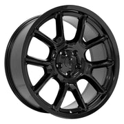 OE Wheels DG21 22x9.5 5x127 29et Gloss Black Wheel SET