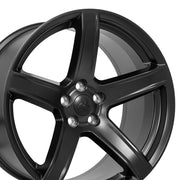 Set(4) 20x9.5 &amp; 20x10.5 DG22 Satin Black - 5x115 +18ET
