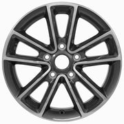 Set(4) 17x6.5 DG25 Gloss Gunmetal with Polished Face - 5x127 +40ET