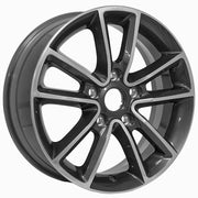 17x6.5 DG25 Gloss Gunmetal with Polished Face - 5x127 +40ET
