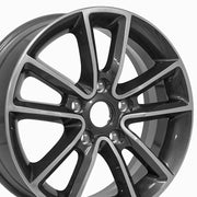 17x6.5 DG25 Gloss Gunmetal with Polished Face - 5x127 +40ET