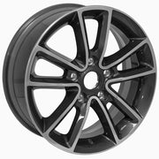 17x6.5 DG25 Gloss Gunmetal with Polished Face - 5x127 +40ET