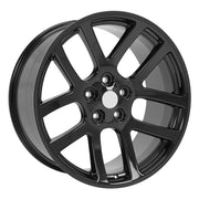 OE Wheels DG51 22x10 5x139.7 Gloss Black Wheels 285-45-22 TBB TS-37 AT Tires SET