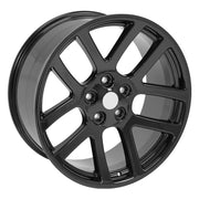 OE Wheels DG51 22x10 5x139.7 Gloss Black Wheels 285-45-22 Bridgestone Dueler Alenza HL Tires SET