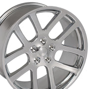 Set(4) 22x10 DG51 Chrome - 5x139.7 +25.4ET with 285/45r22 Goodyear Eagle Sport Tires